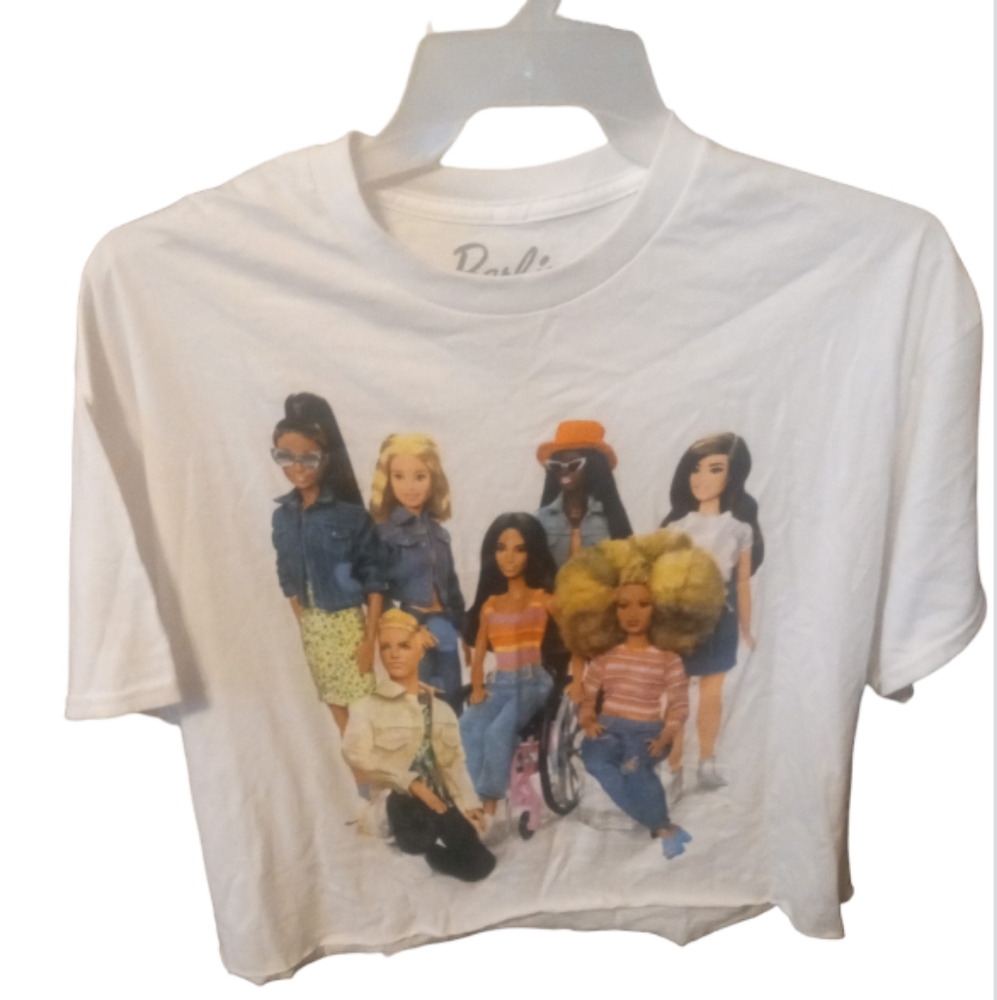 Womens Barbie White T-shirt SIZE XL